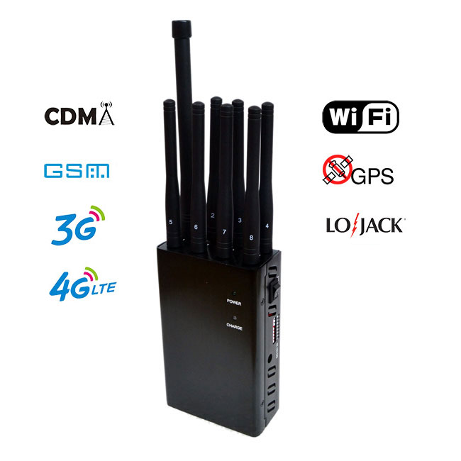 portable 8-band cell phone jammer